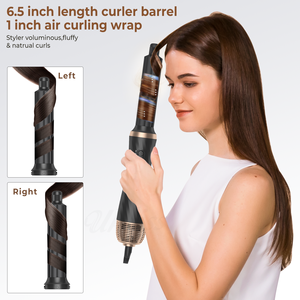 Sèche-<span class=keywords><strong>cheveux</strong></span> professionnel 6-en-1 multi-styles Coanda à enroulement automatique, 1000W haute vitesse, <span class=keywords><strong>pour</strong></span> <span class=keywords><strong>boucler</strong></span> et coiffer en une seule étape - Product Image 5