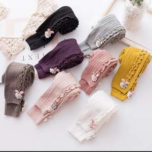 Venta al por Mayor de Pantalones de Bebé con Volantes Laterales a la Moda, Lindos Accesorios de Conejo, Tejidos de Algodón Suave, Leggings para Niñas - Product Image 4