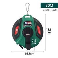 Ruban à mesurer en fibre de verre ABS métrique de haute qualité, longue fibre, 20m, 30m, 50m, avec lame haute visibilité et verrouillage automatique, vente en gros