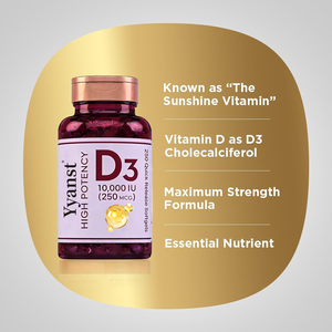 Vitamine D3 de haute qualité SANS GLUTEN Soutient la santé immunitaire et osseuse Améliore l'absorption du calcium Gélule molle - Product Image 4
