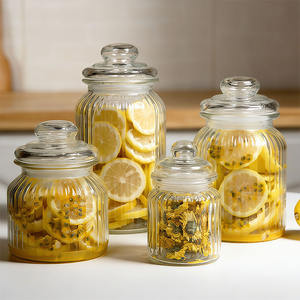 Vente en gros de pots de conservation en verre transparent scellés à large ouverture avec couvercle pour la cuisine, 250 ml, 650 ml, 950 ml, 1250 ml, 1350 ml, 2200 ml - Product Image 5