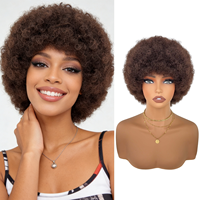 Perruque afro pour femmes africaines, cheveux courts bouclés et volumineux, fabriquée à la machine, style Xuchang, pour l'Europe, l'Amérique et l'Afrique