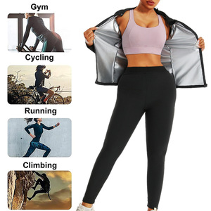Vente en gros <span class=keywords><strong>de</strong></span> vêtements amincissants pour perdre du poids, chemise <span class=keywords><strong>de</strong></span> sauna professionnelle anti-déchirure avec fermeture éclair intégrale, vêtements amincissants pour le sauna - Product Image 6