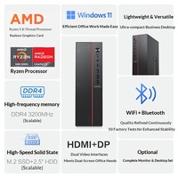 Ordinateur de bureau professionnel Lenovo ERAZER SFF en gros, processeur AMD Ryzen 5 3500U, 8 Go/16 Go de RAM DDR4, SSD 256 Go/512 Go, Wi-Fi