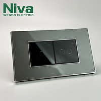 Interrupteur intelligent Niva à écran tactile en verre, contrôle Wi-Fi, solutions électriques pour la maison, interrupteurs modulaires personnalisés OEM