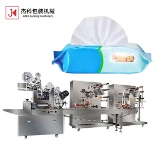 JIEKE Large Production Line 20 Lanes High Capacity Wet Wipes Machine With Lid Applicator