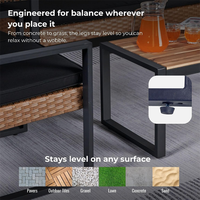 Ensemble de salon de jardin modulable en rotin pour l'extérieur avec table basse – Vente en gros