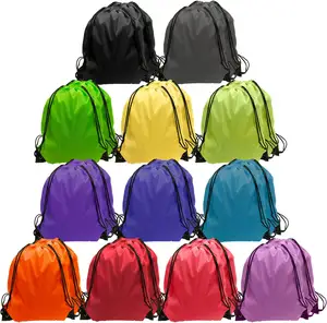 Оптовая продажа на заказ полиэстер унисекс спортивный рюкзак сумка многоразовая и прочная сумка на шнурке рюкзак с напечатанным логотипом