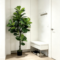 Décoration de mariage en gros d'usine : Arbre artificiel Ficus Lyrata pour hôtels, cafés, maisons, bureaux, jardins, bars et salles.