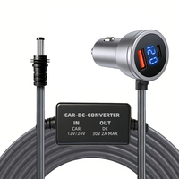 Câble d'alimentation Starlink Mini Step-up 12V 24V vers 30V 2A DC avec adaptateur chargeur de voiture et affichage LED de la tension