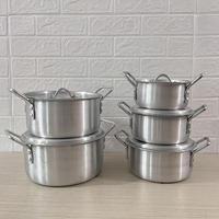 Batterie de Cuisine Classique en Alliage d'Aluminium, Ensemble de 5 ou 10 Pièces (16cm, 18cm, 20cm, 22cm, 24cm) – Casseroles et Faitouts de Cuisine en Gros
