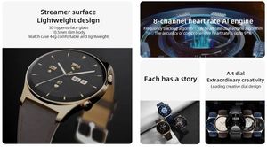 Montre <span class=keywords><strong>HONOR</strong></span> originale <span class=keywords><strong>GS3</strong></span> Global Version 3D Verre incurvé SmartWatch <span class=keywords><strong>GS3</strong></span> Écran AMOLED 1.43 "Surveillance précise de la santé à 8 canaux - Product Image 4