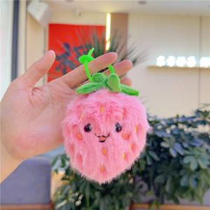 ตุ๊กตาผลไม้น่ารัก สีสันสดใส นุ่มฟู ตุ๊กตาผลไม้ขนาดเล็ก ตุ๊กตาผลไม้สับปะรด สตรอว์เบอร์รี มะม่วง พวงกุญแจ - Product Image 2