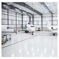 Hangar en structure d'acier haute résistance |   Bâtiment de garage préfabriqué pour avions avec une conception à grande portée