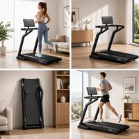 Cinta de Correr Plegable ZB-HTD-16 Lista para Enviar, en Stock, MOQ Bajo, Máquina Eléctrica para Correr, Carga de 150 kg, Logotipo Personalizado, Fitness en Casa
