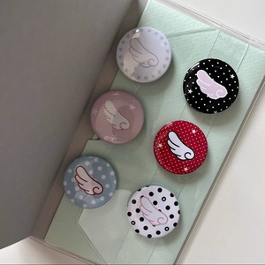 <span class=keywords><strong>Mini</strong></span> autocollants Kpop à pois Ailes d'ange, décorations pour journal créatif, qualité de collection, épingles créatives mignonnes style dessin animé - Product Image 4