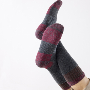 Chaussettes <span class=keywords><strong>de</strong></span> sport rétro personnalisées pour hommes et femmes, à blocs <span class=keywords><strong>de</strong></span> couleur, en mélange <span class=keywords><strong>de</strong></span> laine chaude, pour la randonnée/<span class=keywords><strong>ski</strong></span> en extérieur, chaussettes montantes pour hommes - Product Image 6