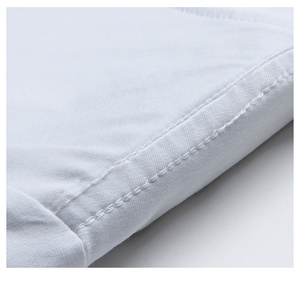 Maglietta <span class=keywords><strong>Slim</strong></span> <span class=keywords><strong>Fit</strong></span> logo personalizzato 95% cotone 5% Spandex maglietta <span class=keywords><strong>bianca</strong></span> per gli uomini - Product Image 3