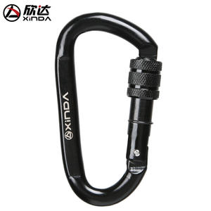 Mosquetón Tipo D Xinda 52x98mm de Acero con Bloqueo para Escalada en Exteriores - Product Image 2