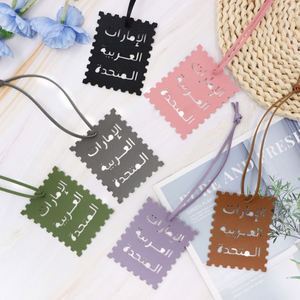 Nuevos Dijes de Letras Árabes con Alfabeto Pu, Elegantes Llaveros de Cuero, Colgantes Creativos para Bolsos - Product Image 3
