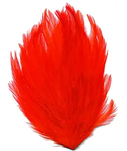 Rouge Artisanat DIY Naturel Plumes Pads pour Femmes Chapeau Chapellerie Pince À Cheveux Accessoire Bandeau Fascinator Fleur De Mariage Décor - Product Image 1