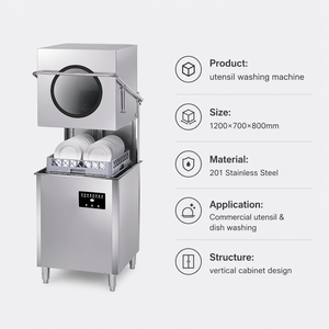 Lavavajillas comercial tipo campana con ciclo de 60 segundos, lavadora eléctrica de utensilios para restaurantes, hoteles y cocinas de catering. - Product Image 2