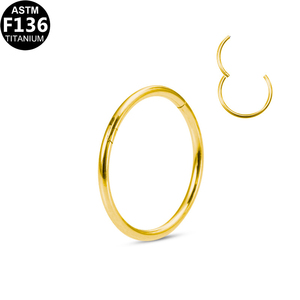 Anelli per il Naso in Titanio ASTM-F 136 Getta, 18G 16G, Anelli per Piercing Septum, Cartilagine, Helix, Tragus, Rook - Product Image 5