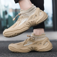 Baskets décontractées pour hommes style rétro OEM, avec empeigne en maille respirante, semelle épaisse rehaussante, chaussures de sport tendance pour jeunes