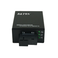 BTON 10 100M MINI Media Converter Fiber ke Tembaga Dual-Mode Dual Fiber 40KM 1310nm Konektor LC CCTV Surveillance