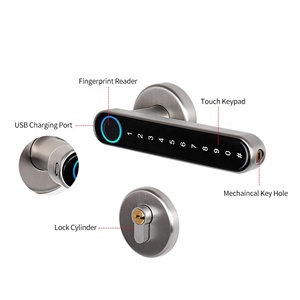 Tuya対応 Wi-Fiスマートドアロック 指紋認証・テンキー付 ドアノブ交換型 - Product Image 4