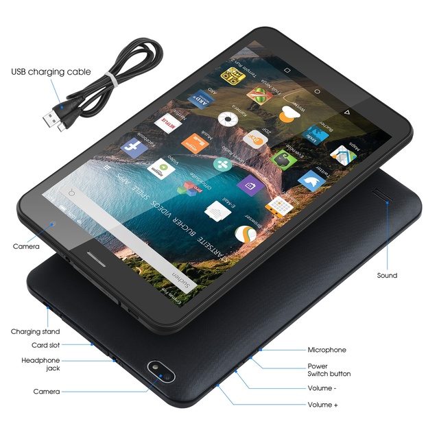 7 8 10 Inch 2GB 32GB SC7731E Quad Core Educational Tablets 4G Android Tablet PC With SIM Card Slot