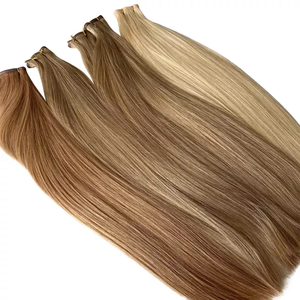 Jasmine beauty Flat Weft Hair Extensions for Salon Double Drawn 100% Remy Virgin Hair Seamless Natural Color Wholesale - Product Image 1