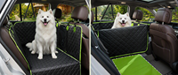 Housse de siège de voiture imperméable en cuir PU pour chien et chat, anti-rayures, antidérapante, motif uni, protection de siège arrière pour SUV et camion