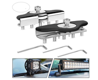 Supports de fixation pour barre lumineuse LED, 2 pièces, universels, pour capot, éclairage de travail LED, supports de fixation pour phares LED, pince de fixation pour SUV, camion, tout-terrain