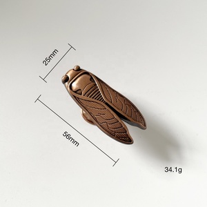 Perillas de metal para armario, perilla para cajón con mango de insectos - Product Image 3