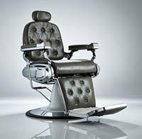 Fauteuil de Barbier Professionnel Hydraulique Rembourré Rétro de Luxe Populaire pour Salon de Coiffure et Barbier, Charge Lourde