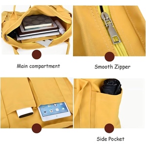 Sac fourre-tout en toile grande capacité pour femme avec poches, logo personnalisé, idéal pour le shopping, les voyages, les trajets quotidiens et la plage - Product Image 2