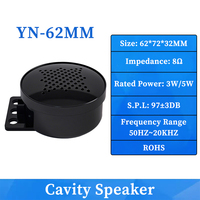 Haut-parleur circulaire à cavité pleine fréquence personnalisé 62MM 62x72x32MM 8Ohms3W, unité sonore antivol pour diffusion vocale, conforme ROHS&CE