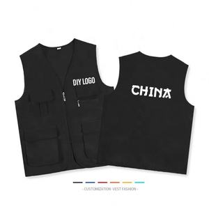 Logo personnalisé multi-poches Cargos pêcheur gilet été gilet pour randonnée journaliste photographie Camping travail pour la pêche - Product Image 4