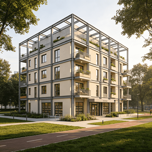Viviendas y Apartamentos Modulares Prefabricados, Villa de Estructura de Acero Lista para Habitar, Edificio de Hotel de 5 Estrellas con Diseño Moderno de Mediados de Siglo - Product Image 3