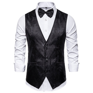 Nuevo <span class=keywords><strong>Traje</strong></span> de Esmoquin Clásico Jacquard para Hombre, 2 Piezas (Blazer + Pantalones), <span class=keywords><strong>Traje</strong></span> de Negocios de Lujo, Corte Slim, Chaqueta de Esmoquin y Pantalones Largos - Product Image 5
