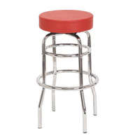 Tabouret de bar moderne en métal de haute qualité avec rotation à 360 degrés et base chromée pour la maison, le bar, la cuisine, l'hôtel