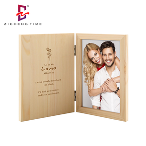Marco de Fotos Doble de Madera al por Mayor con Grabado Láser para Parejas, Ideal para Aniversarios - Product Image 1