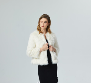 Wholesale 2026 Custom Shaggy Fur Jacket <strong>for</strong> <strong>Women</strong> <strong>Plus</strong> <strong>Size</strong> <strong>Winter</strong> <strong>Coat</strong> with Rabbit Wool Woven by ShenZhen Lily Cheng Factory - Product Image 2