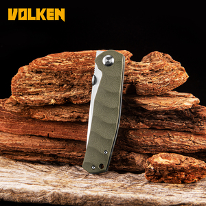 10 Cr15MoV Stahl Hoch härte gezackte Klinge Klappt aschen messer für Camping Anpassbare OEM Support Volken Marke - Product Image 6