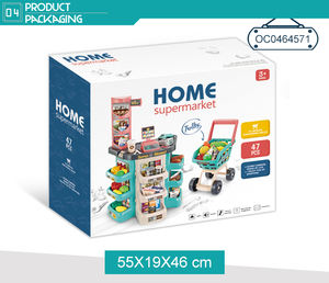 Jeu éducatif de jouet de caissier de semblant de marché superbe de rôle avec le mini chariot - Product Image 6