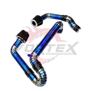 Vortex Burnt Blue Titanium TA1 Grade Cold Air Intake G80 M3/G82 M4/S58 76mm High Performance TIG <b>Welded</b> Clamp High Flow - Product Image 4