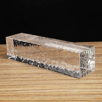 Le verre en cristal solide industriel bloque le matériau de construction de briques pour l'écran de mur décoratif