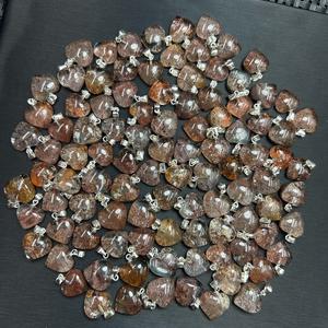 天然 水晶 クリスタル ジュエリー 宝石 ネックレス S925 シルバー ガーデンクォーツ ハート チャーム ペンダント - Product Image 3