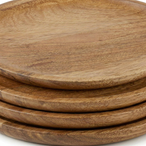 Platos de Madera de Acacia, Bandeja de Servir de Madera, Charcutería, Queso, Sushi, Frutas, Postres, Aperitivos, Platos para Bocadillos - Product Image 1